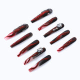 All coffin nails are decorated with flame patterns as the main element, creating a mysterious and warm atmosphere.