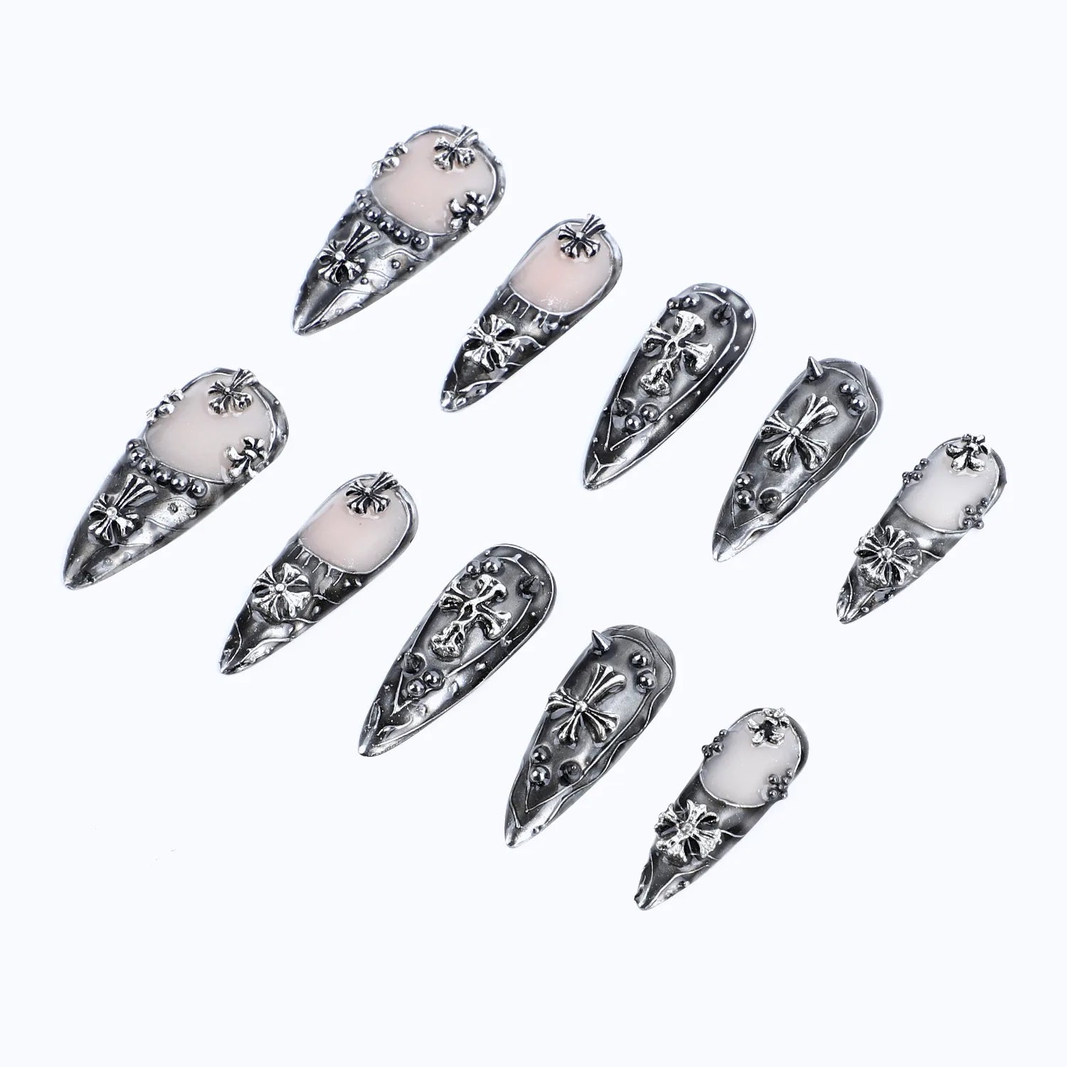 Press on nail with modern and avant-garde design
