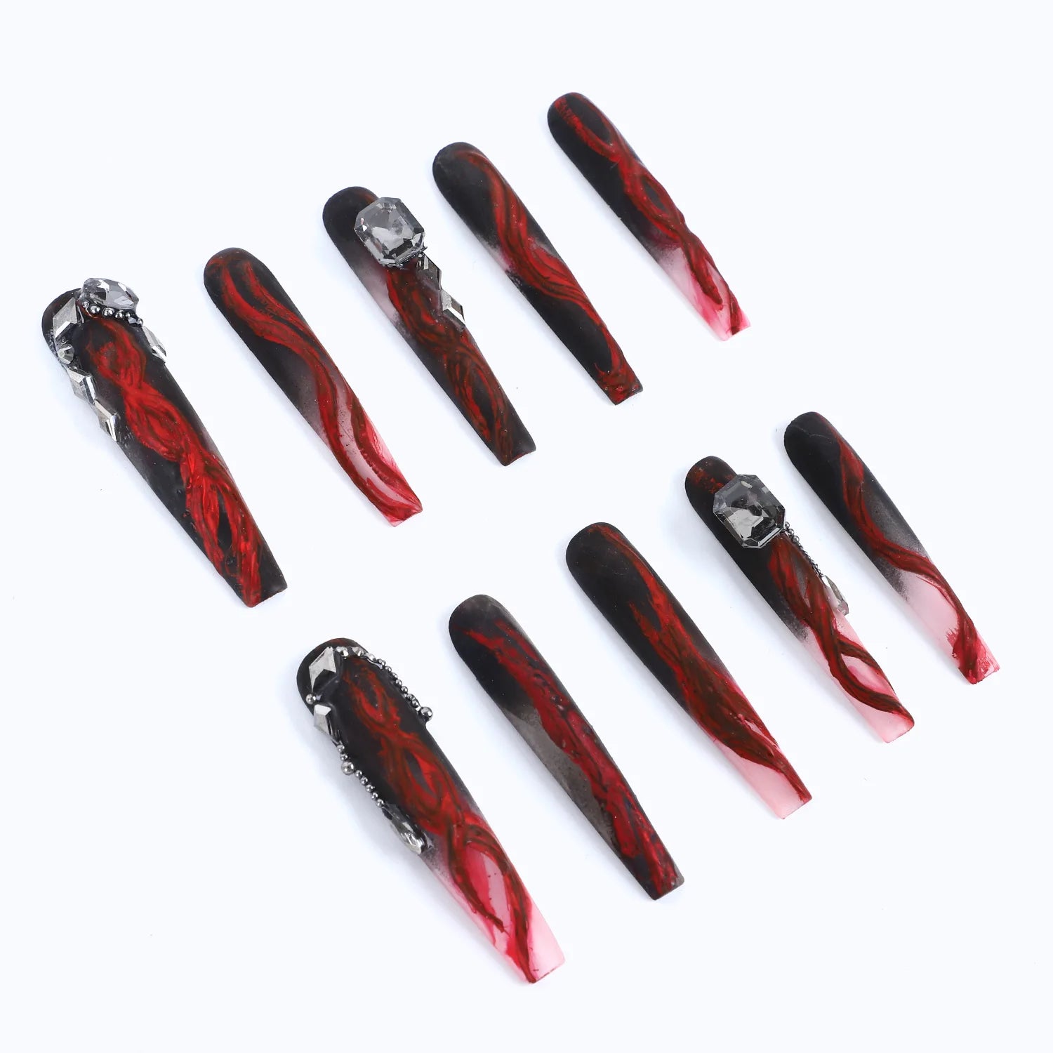 The combination of black and red is classic and bold
