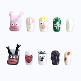 10pcs vibrant funny girl with two ponytails 3D creative cartoon art designs nails display