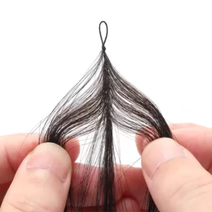 Detail of Feather hair extensions