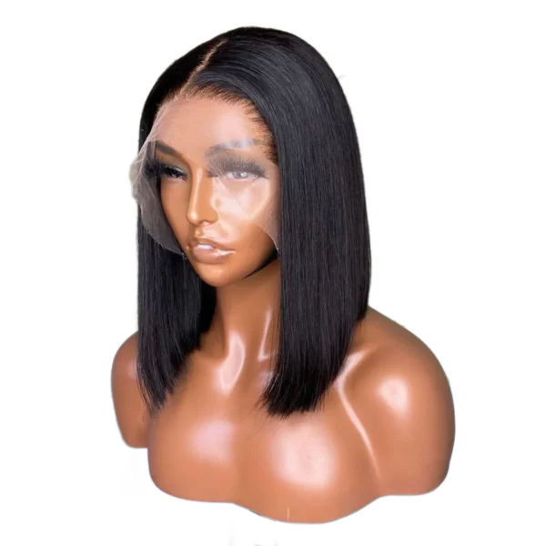 Straight natural black wholesale 13x4 lace frontal wig.