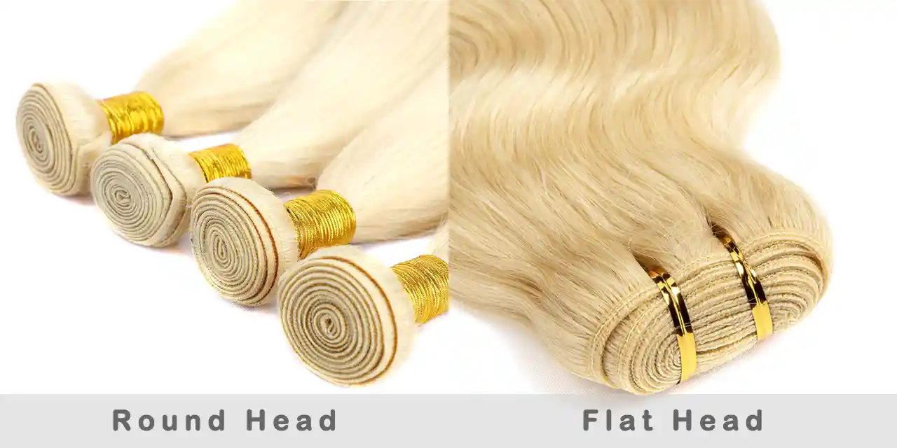 The two packaging forms of bundles round head vs. flat head.