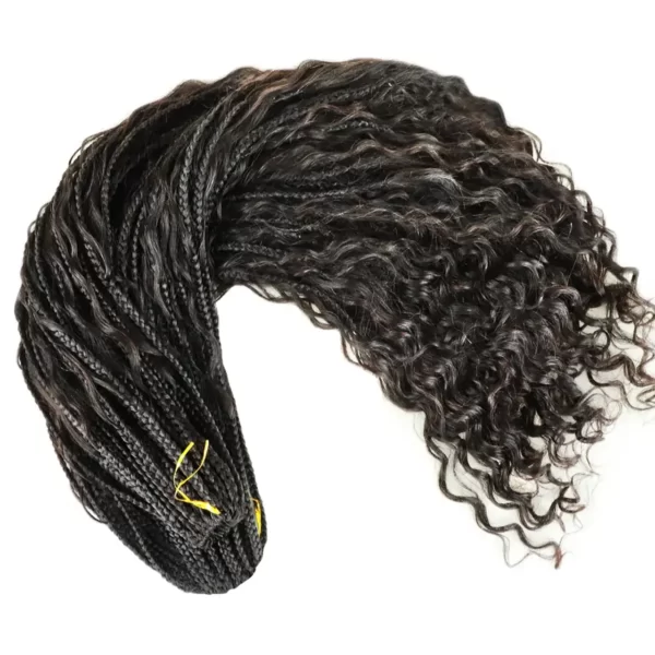 Human Hair Curls - Boho Knotless Crochet Box Braids